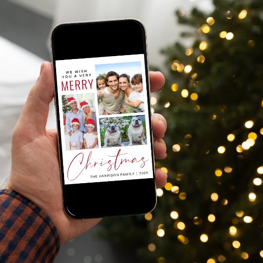 Sehr frohe 3 Foto Weihnachten