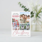 Sehr frohe 4 Foto Weihnachten (Stehend Vorderseite)