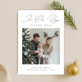 Sehr frohe Ära Moderne Foto Weihnachtskarte Feiertagskarte