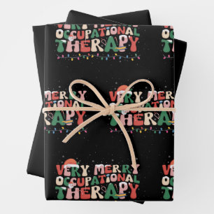 Sehr frohe Berufstherapie Weihnachten Weihnachten Geschenkpapier Set