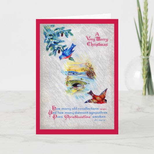 Sehr frohe Dickens Weihnachten 1917 Vintag (Vorderseite)