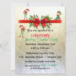 Sehr frohe Elfen Party Holiday Einladung 6,5" x 8