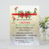 Sehr frohe Elfen Party Holiday Einladung 6,5" x 8 (Stehend Vorderseite)