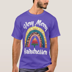 Sehr frohe Friseur Rainbow Funny Women Profess T-Shirt