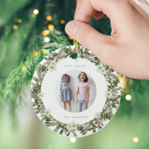 Sehr frohe Kiefer und blumengeschmücktes Foto