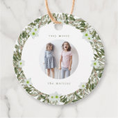 Sehr frohe Kiefer und blumige Winterkränze Weihnac Geschenkanhänger (Vorderseite)