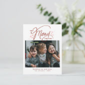 Sehr frohe, moderne weiße Weihnachten (Stehend Vorderseite)