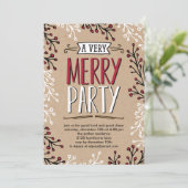 Sehr frohe Party Feierabend Einladung (Stehend Vorderseite)