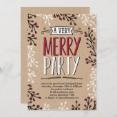 Sehr frohe Party Feierabend Einladung (Vorne/Hinten)