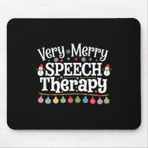Sehr frohe Rede Therapie Weihnachtssprechtherapie Mousepad