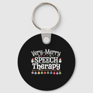 Sehr frohe Rede Therapie Weihnachtssprechtherapie Schlüsselanhänger