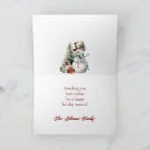 Sehr frohe Snowmen Feiertagskarte (Innenseite)