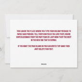 Sehr frohe Typografie Foto Custom Text Weihnachten (Rückseite)