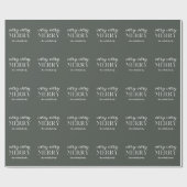 Sehr frohe Typografie mit Namen Weihnachten Geschenkpapier (Flach)