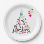 Sehr frohe Weihnacht-Papier-Teller Pappteller (Vorderseite)