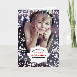 Sehr frohe Weihnachten. Benutzerdefinierte Foto-Ka Feiertagskarte