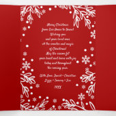 Sehr frohe Weihnachten. Dreischaltkarten mit mehre Dreifach Gefaltete Ankündigung (Innenseite Mitte)