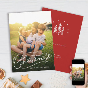 Sehr frohe Weihnachten Einfaches Niedliches Foto