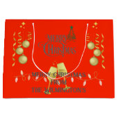 Sehr frohe Weihnachten Große Geschenktüte (Vorderseite)