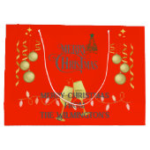 Sehr frohe Weihnachten Große Geschenktüte (Rückseite)