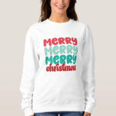 Sehr frohe Weihnachten kühne Buchstaben Sweatshirt (Vorderseite)