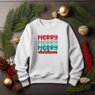 Sehr frohe Weihnachten kühne Buchstaben Sweatshirt