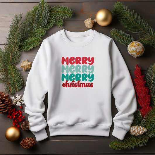 Sehr frohe Weihnachten kühne Buchstaben Sweatshirt