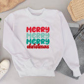 Sehr frohe Weihnachten kühne Buchstaben Sweatshirt