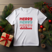 Sehr frohe Weihnachten kühne Buchstaben T-Shirt