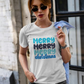 Sehr frohe Weihnachten kühne Buchstaben T-Shirt