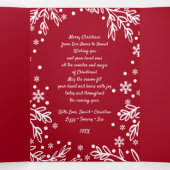 Sehr frohe Weihnachten. Mehrfamilienhaus Foto Dreifach Gefaltete Ankündigung (Innenseite Mitte)