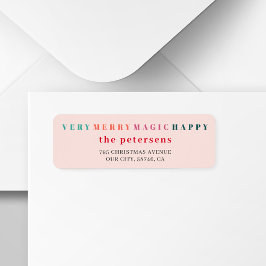 Sehr frohe Weihnachten moderne Typografie farbenfr