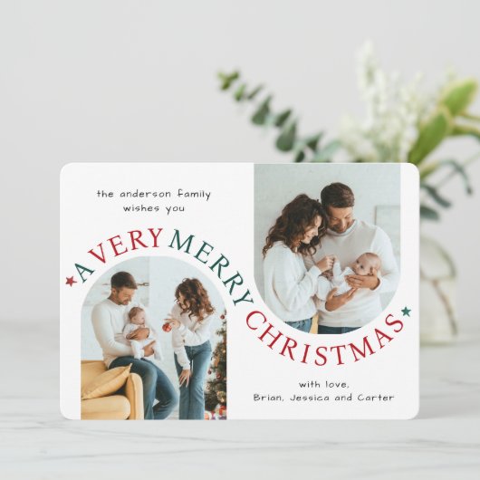 Sehr frohe Weihnachten Modernes Foto (Stehend Vorderseite)