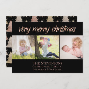 Sehr frohe Weihnachten Modernes Rose Gold Chic F