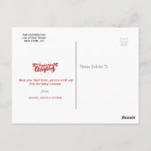 Sehr frohe Weihnachten Postkarte (Rückseite)