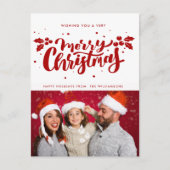 Sehr frohe Weihnachten Postkarte (Vorderseite)