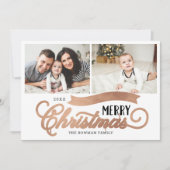 Sehr frohe Weihnachten Rose Gold 2 Foto (Vorderseite)