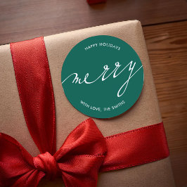 Sehr frohe Weihnachten Runder Aufkleber