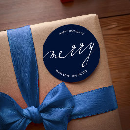 Sehr frohe Weihnachten Runder Aufkleber