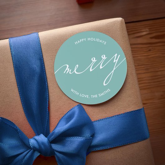 Sehr frohe Weihnachten Runder Aufkleber