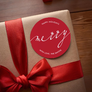 Sehr frohe Weihnachten Runder Aufkleber