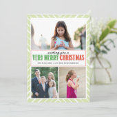 Sehr frohe Weihnachten wünschen x3 (Stehend Vorderseite)