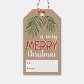 Sehr frohe Weihnachts-Berry Branch Holiday Geschenkanhänger (Vorderseite)