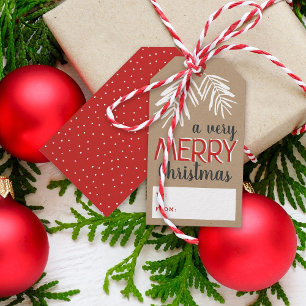 Sehr frohe Weihnachts-Berry Branch Holiday Geschenkanhänger