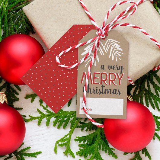 Sehr frohe Weihnachts-Berry Branch Holiday Geschenkanhänger