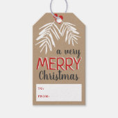 Sehr frohe Weihnachts-Berry Branch Holiday Geschenkanhänger (Vorderseite)