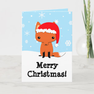 Sehr frohe Weihnachts-Fox-Karte Feiertagskarte
