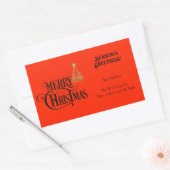 Sehr frohe Weihnachts-Geschenketikett Rechteckiger Aufkleber (Umschlag)