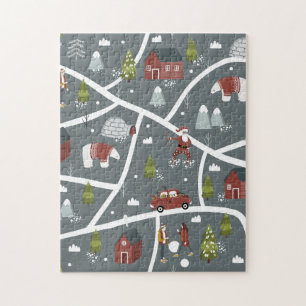 Sehr frohe Weihnachts-Jigsaw-Puzzle Puzzle