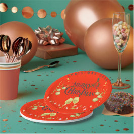 Sehr frohe Weihnachts-Party Papier Teller